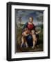 Madonna with Child and the Infant John the Baptist (Madonna of Goldfinch)-Sanzio Raffaello-Framed Premium Giclee Print