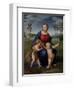 Madonna with Child and the Infant John the Baptist (Madonna of Goldfinch)-Sanzio Raffaello-Framed Premium Giclee Print