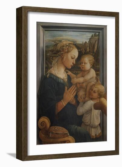 Madonna with Child and Two Angels-Filippo Lippi-Framed Art Print