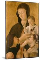 Madonna with Child and Two Donors, 1460-Gentile Bellini-Mounted Giclee Print