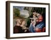 Madonna with Child and Two Donors, 1525-1530-Lorenzo Lotto-Framed Giclee Print