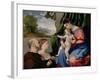 Madonna with Child and Two Donors, 1525-1530-Lorenzo Lotto-Framed Giclee Print