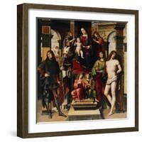 Madonna with Child, Angels and Saints-Francesco Francia-Framed Giclee Print