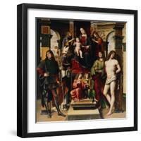 Madonna with Child, Angels and Saints-Francesco Francia-Framed Giclee Print