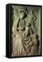 Madonna with Child, Bas-Relief of Cloister of Amalfi Cathedral, Campania, Italy-null-Framed Stretched Canvas