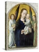 Madonna with Child Between Music Making Angels, 1490-95-Gerard David-Stretched Canvas