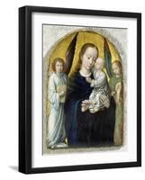 Madonna with Child Between Music Making Angels, 1490-95-Gerard David-Framed Giclee Print