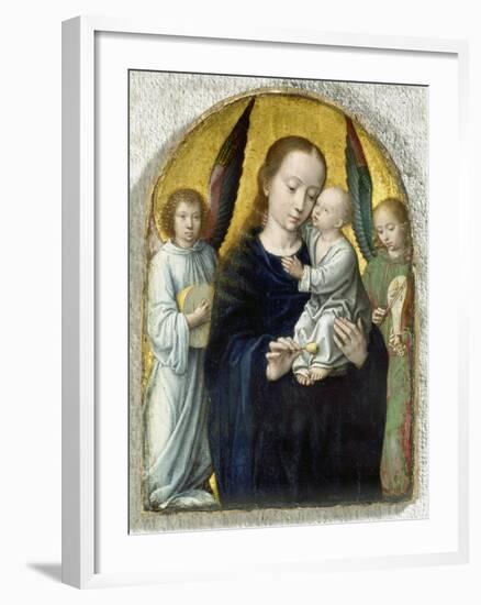 Madonna with Child Between Music Making Angels, 1490-95-Gerard David-Framed Giclee Print