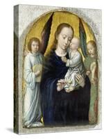 Madonna with Child Between Music Making Angels, 1490-95-Gerard David-Stretched Canvas