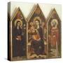 Madonna with Child Between St Clare and St Basil-null-Stretched Canvas