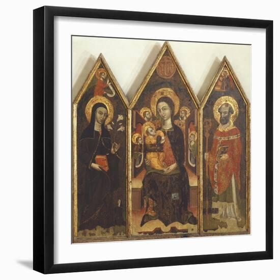 Madonna with Child Between St Clare and St Basil-null-Framed Giclee Print