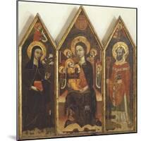 Madonna with Child Between St Clare and St Basil-null-Mounted Giclee Print
