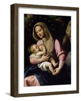 Madonna with Child, Detail from Our Lady of Graces-Fabrizio Santafede-Framed Giclee Print