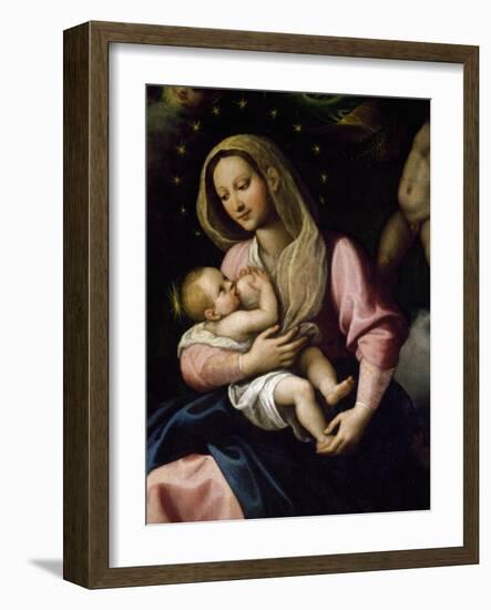 Madonna with Child, Detail from Our Lady of Graces-Fabrizio Santafede-Framed Giclee Print