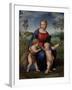Madonna with Child, & Infant John the Baptist (Madonna of Goldfinch)-Raphael-Framed Art Print
