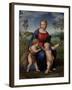 Madonna with Child, & Infant John the Baptist (Madonna of Goldfinch)-Raphael-Framed Art Print