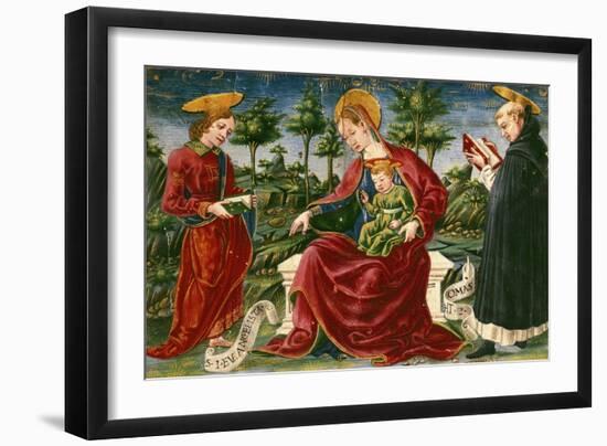 Madonna with Child, Miniature from Bolognese Master from Liber Iurium-null-Framed Giclee Print