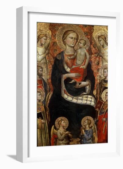 Madonna with Child, Saints and Angels, Late 14th or Early 15th Century-Niccolo di Pietro Gerini-Framed Giclee Print