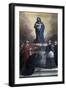 Madonna with Child, Saints and Dragon at Her Feet-Pietro Pala-Framed Art Print