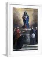 Madonna with Child, Saints and Dragon at Her Feet-Pietro Pala-Framed Art Print
