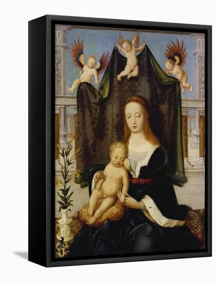 Madonna with Child, So-Called Boehlersche Madonna-Hans Holbein the Elder-Framed Stretched Canvas