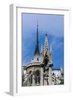 Madonna with Child, Spire on the Outside of the Apse of Notre-Dame Cathedral-null-Framed Giclee Print