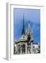 Madonna with Child, Spire on the Outside of the Apse of Notre-Dame Cathedral-null-Framed Giclee Print