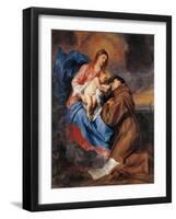 Madonna with Child & St. Anthony of Padua-Sir Anthony Van Dyck-Framed Art Print