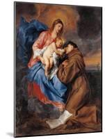 Madonna with Child & St. Anthony of Padua-Sir Anthony Van Dyck-Mounted Art Print