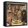 Madonna with Child, St. Augustine and St. Catherine from Siena-Matteo della Chiesa-Framed Stretched Canvas