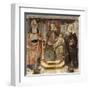 Madonna with Child, St. Augustine and St. Catherine from Siena-Matteo della Chiesa-Framed Art Print