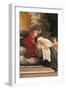 Madonna with Child with St Frances of Rome and Anm Angel-Orazio Gentileschi-Framed Giclee Print