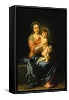 Madonna with Child-Bartolomé Estéban Murillo-Framed Stretched Canvas