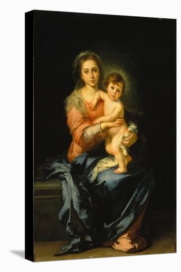 Madonna with Child-Bartolomé Estéban Murillo-Stretched Canvas