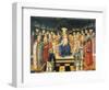 Madonna with Enthroned Child, Angels, Saints and Donors, by Giovanni Boccati (Active 1420-1480)-null-Framed Giclee Print