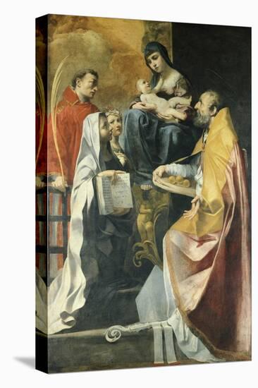 Madonna with Four Saints-Gian Francesco Gessi-Stretched Canvas