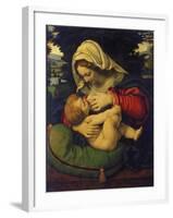 Madonna with Green Pillow-Andrea de Solario-Framed Giclee Print