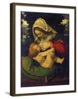 Madonna with Green Pillow-Andrea de Solario-Framed Giclee Print