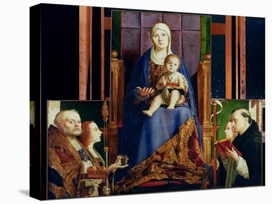 Madonna with Saint Nicholas of Bari-Antonello da Messina-Stretched Canvas