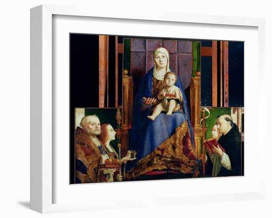 Madonna with Saint Nicholas of Bari-Antonello da Messina-Framed Giclee Print
