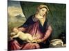 Madonna with Sleeping Child, Between 1540 and 1560-Paris Bordone-Mounted Giclee Print