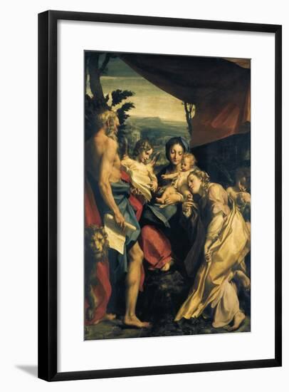 Madonna with St Jerome-null-Framed Giclee Print