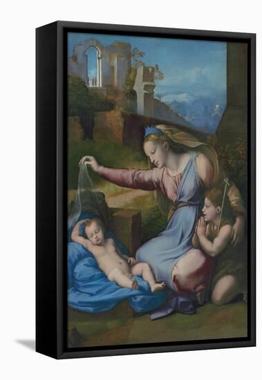 Madonna with the Blue Diadem, C. 1510-Raphael-Framed Stretched Canvas