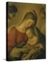 Madonna with the Infant Jesus Sleeping, 17th century-Giovanni Battista Salvi da Sassoferrato-Stretched Canvas