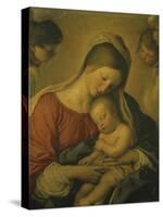 Madonna with the Infant Jesus Sleeping, 17th century-Giovanni Battista Salvi da Sassoferrato-Stretched Canvas