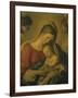 Madonna with the Infant Jesus Sleeping, 17th century-Giovanni Battista Salvi da Sassoferrato-Framed Giclee Print