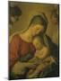 Madonna with the Infant Jesus Sleeping, 17th century-Giovanni Battista Salvi da Sassoferrato-Mounted Giclee Print