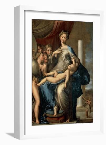 Madonna with the Long Neck, 1534-40-Parmigianino-Framed Giclee Print