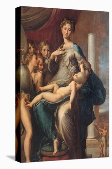 Madonna with the Long Neck-Parmigianino-Stretched Canvas