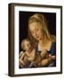 Madonna with the Pear. Child is holding a slice of a pear-Albrecht Dürer-Framed Giclee Print